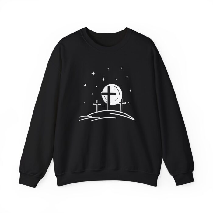 Resurrection Night Cross – Unisex Christian Sweatshirt